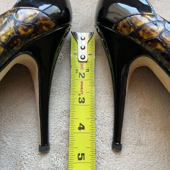 Giuseppe Zanotti Gold & Black Patent Leather Stiletto Heels EU 39 US 8 - 8.5 - Picture 13 of 16